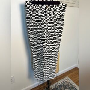Anthropologie skinny ankle pants black & cream  size 4 Cartonnier
